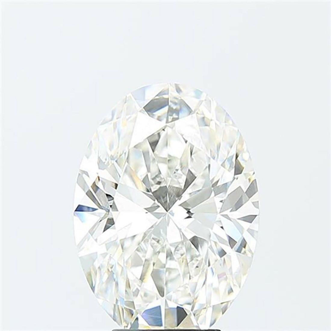 Oval cut 5.03 carat lab grown diamond.