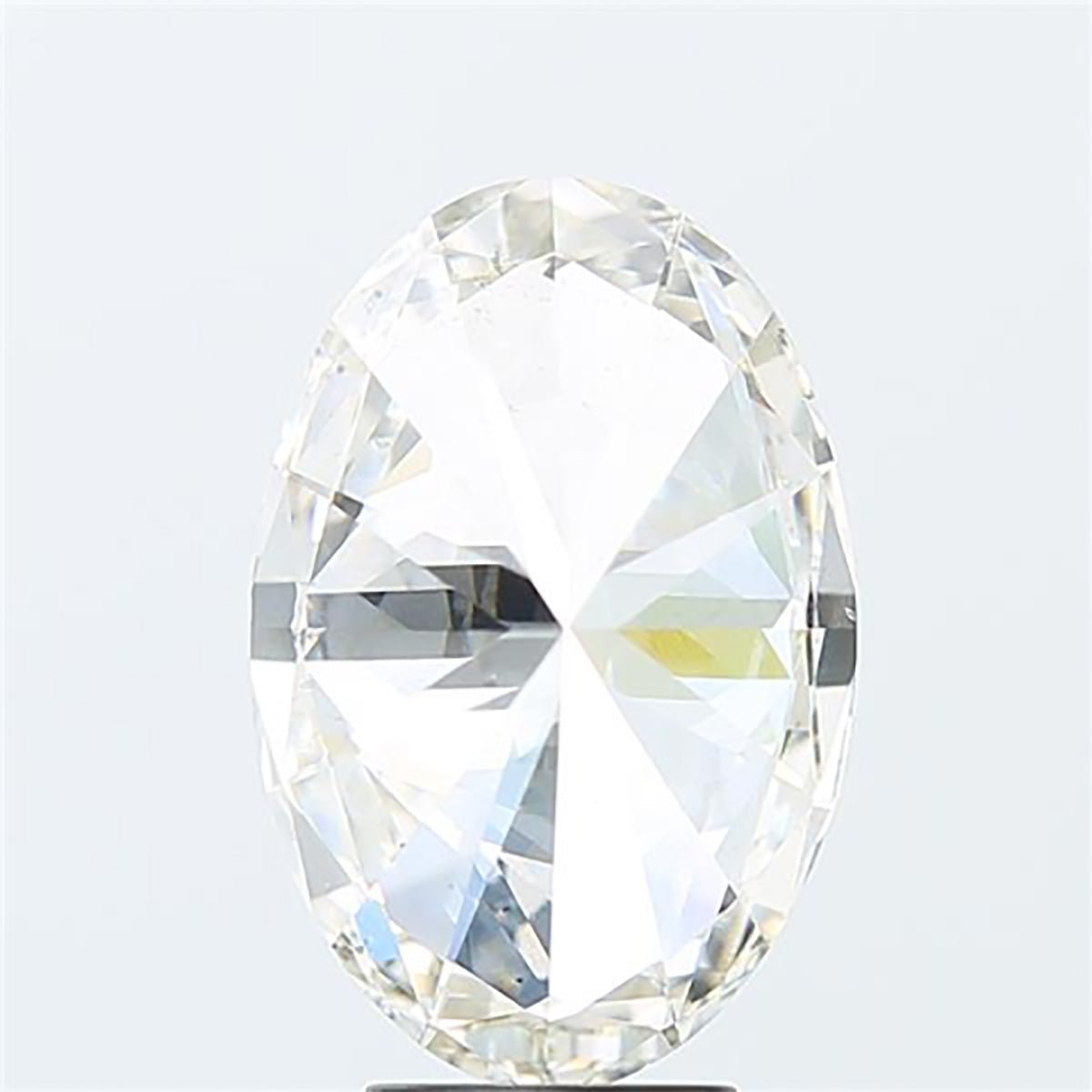 Oval cut 5.04 carat lab grown diamond.