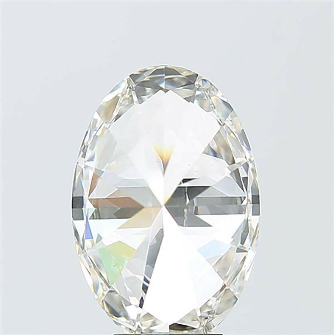 Oval cut 5.05 carat lab grown diamond.