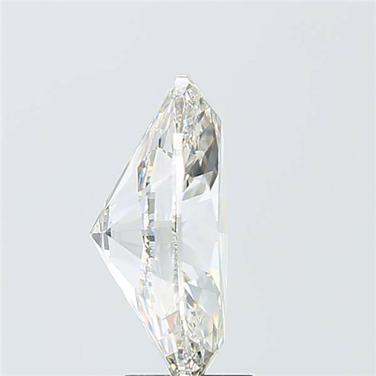 Oval cut 5.05 carat lab grown diamond.