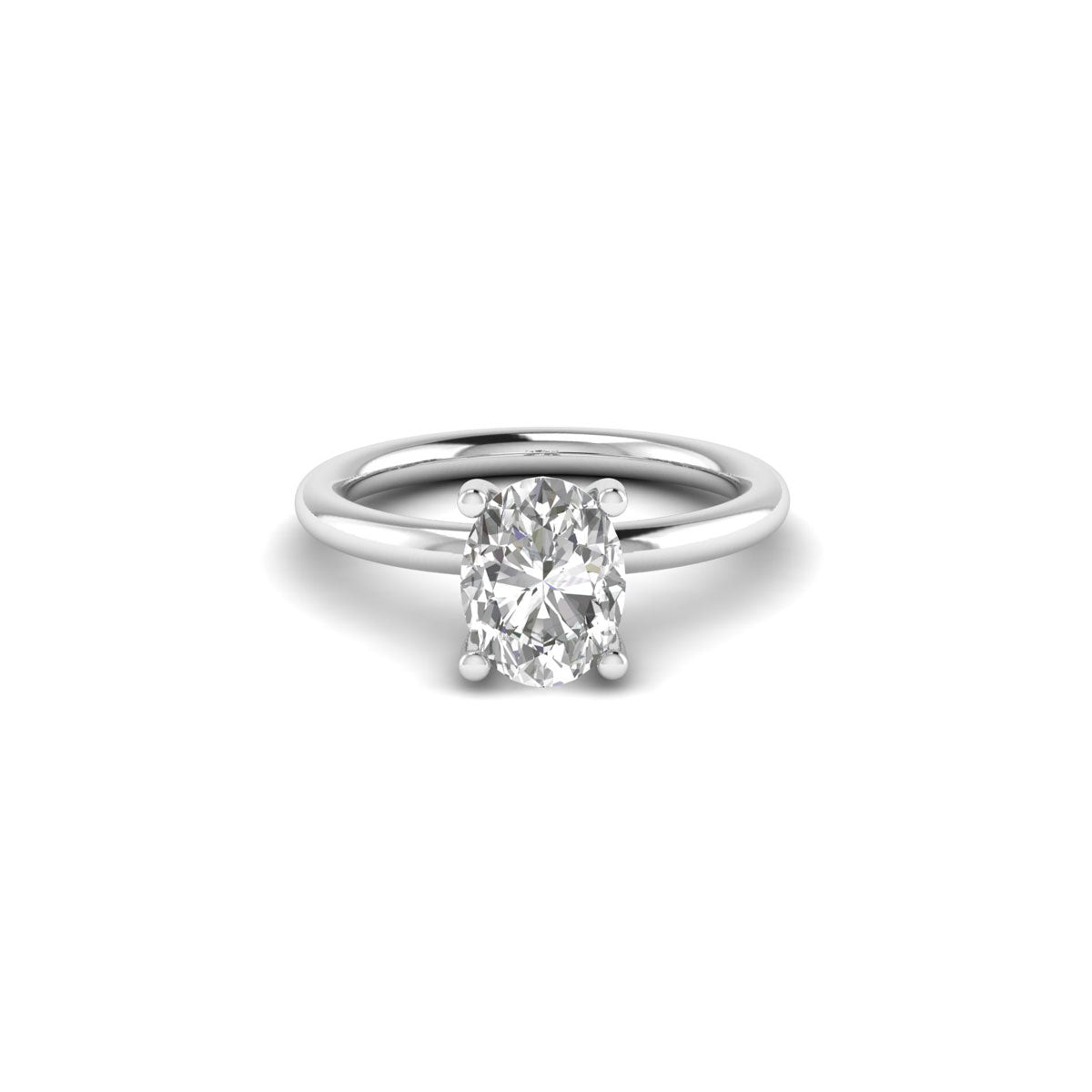 Oval Elegance 1.50ct Lab-Grown Diamond in 14K White Gold.
