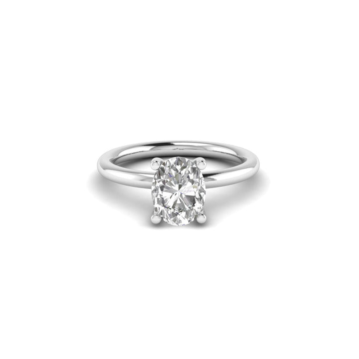 Oval Elegance 1.50ct Lab-Grown Diamond in 14K White Gold.