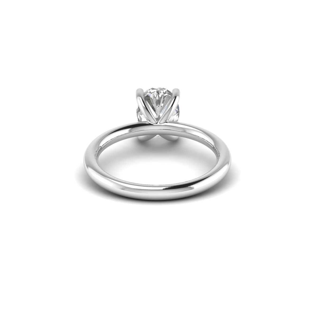 Oval Elegance 1.50ct Lab-Grown Diamond in 14K White Gold.