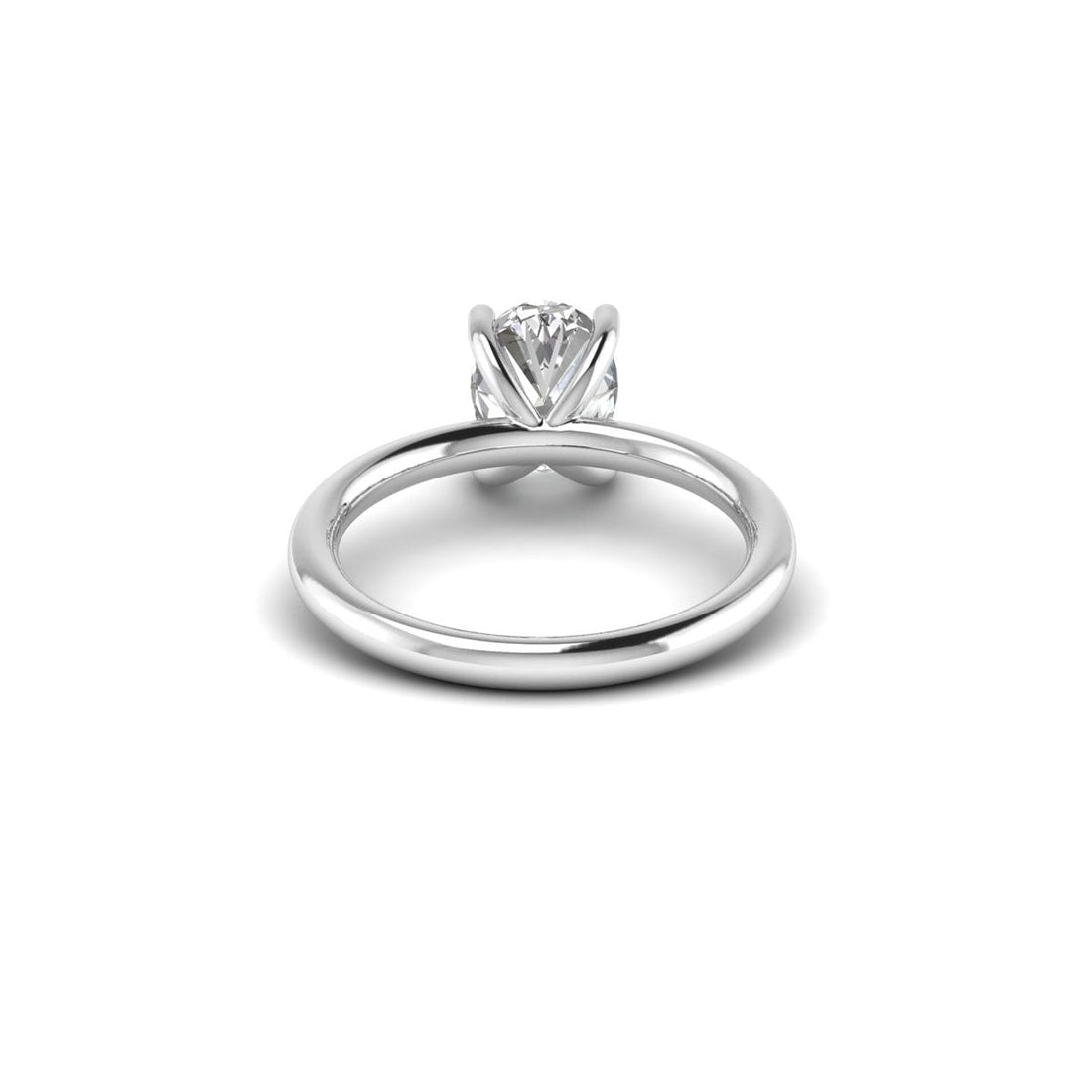 Oval Elegance 1.50ct Lab-Grown Diamond in 14K White Gold.