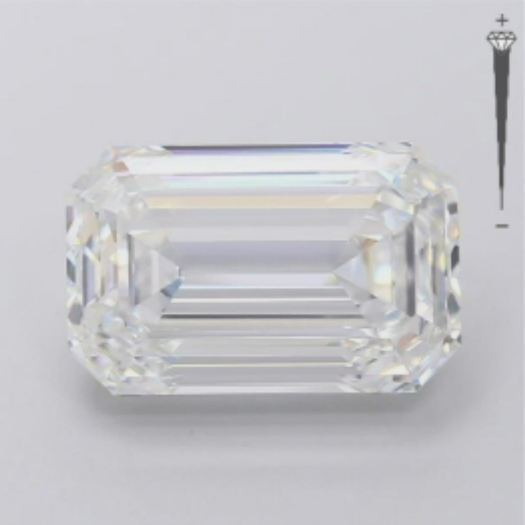 Discover the Opulence of 8.02 carat Emerald Cut Lab Diamond.