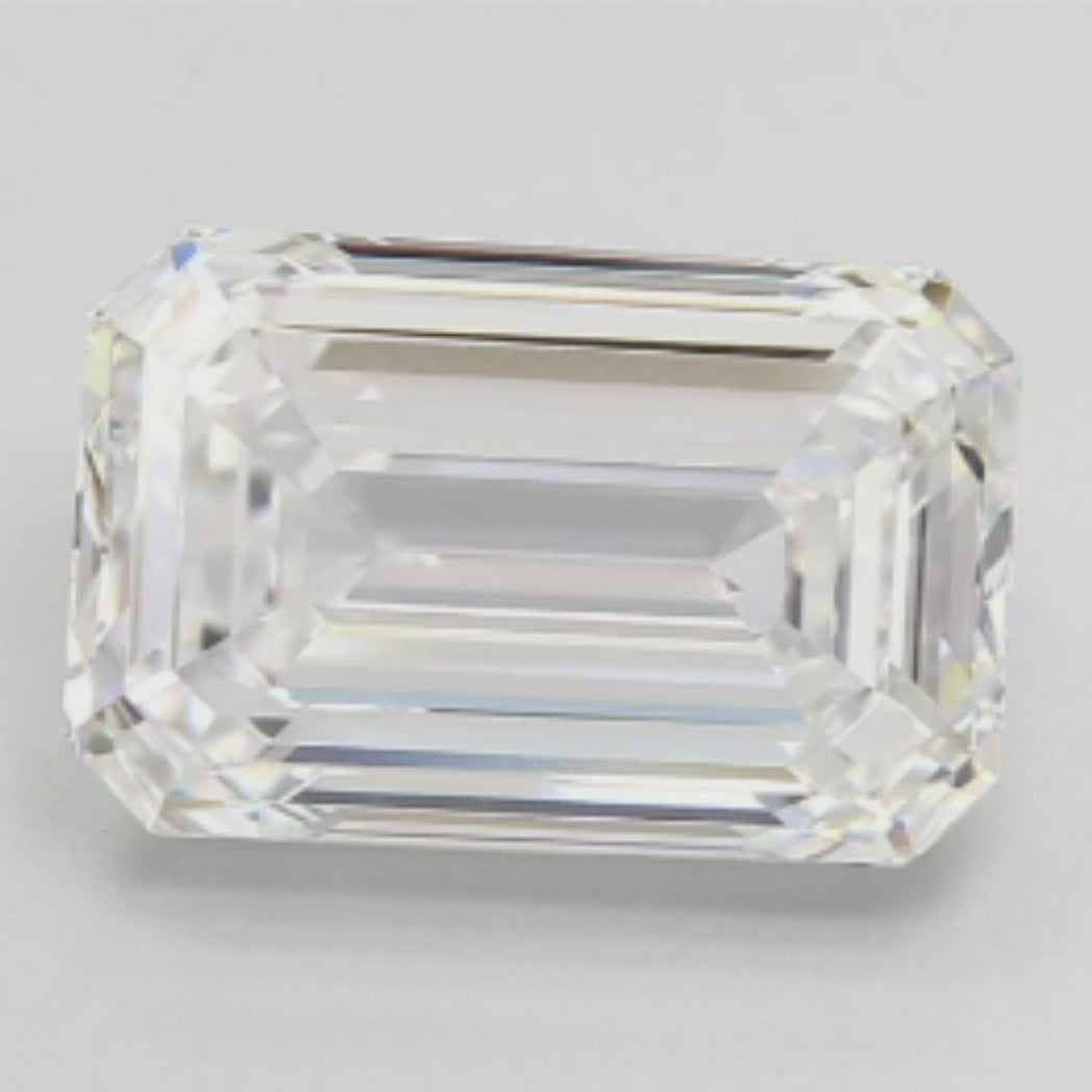 Embrace Unmatched Brilliance with 5.20 carat Lab Grown Emerald Cut Diamond.