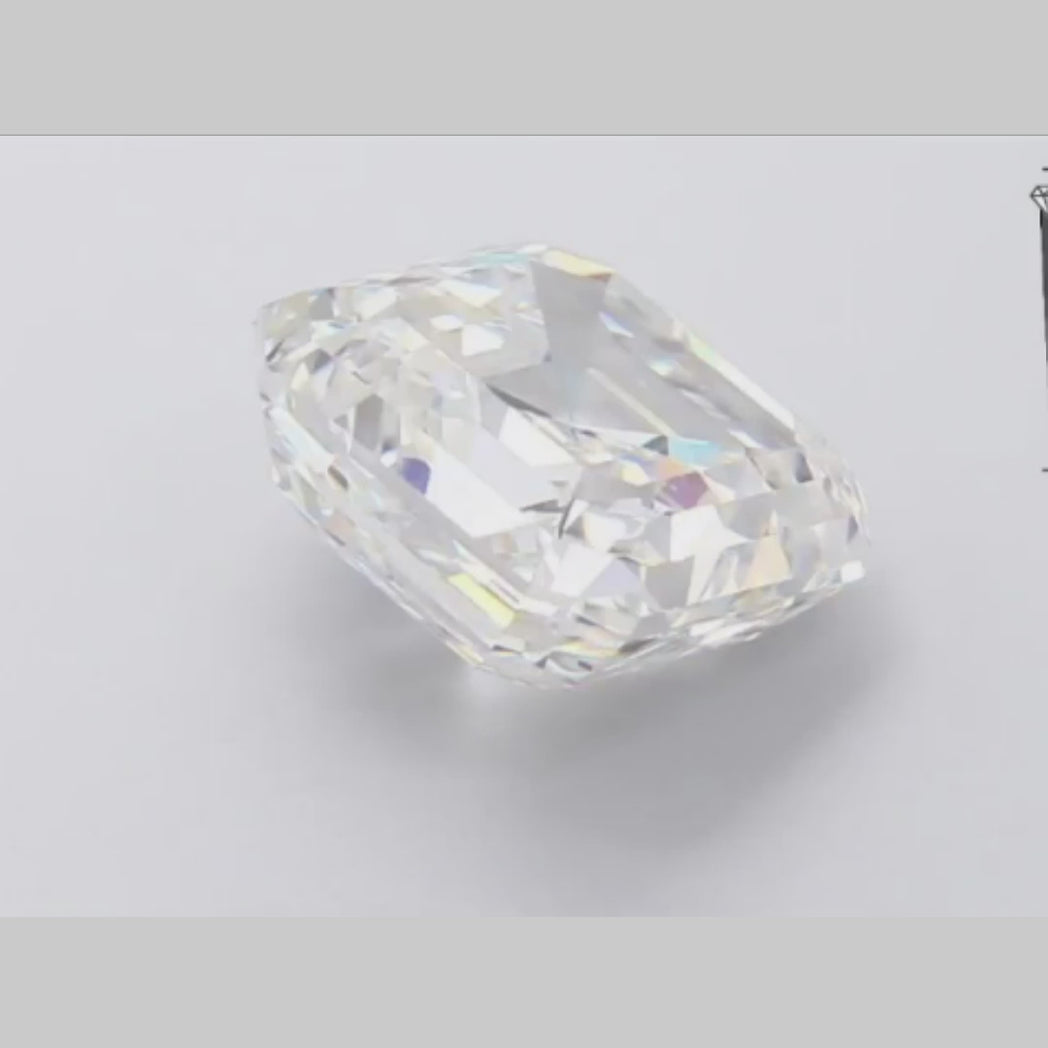 Sophistication in Every Cut 5.09 carat Asscher Cut Lab Grown Diamond Jewelry.