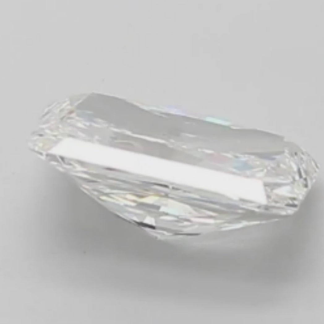 A 0.91 carat Radiant Cut Lab Grown Diamond.