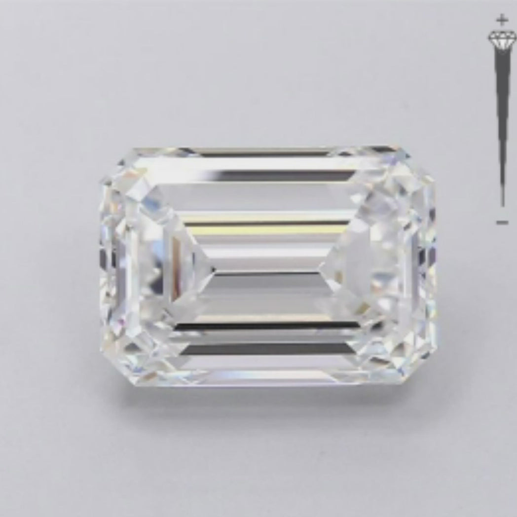 Sparkle in Style with 4.11 carat Emerald Cut Lab Grown Diamond.