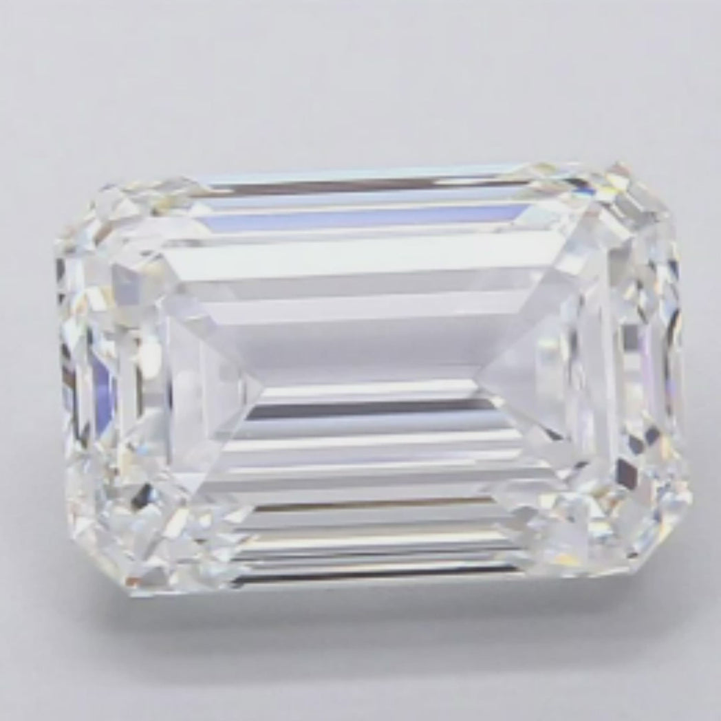 Elevate Your Look with 4.02 carat Emerald Cut Lab Diamond.