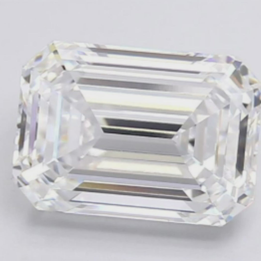 The Clarity and Cut of 3.55 ct Emerald Cut Lab Grown Diamond.