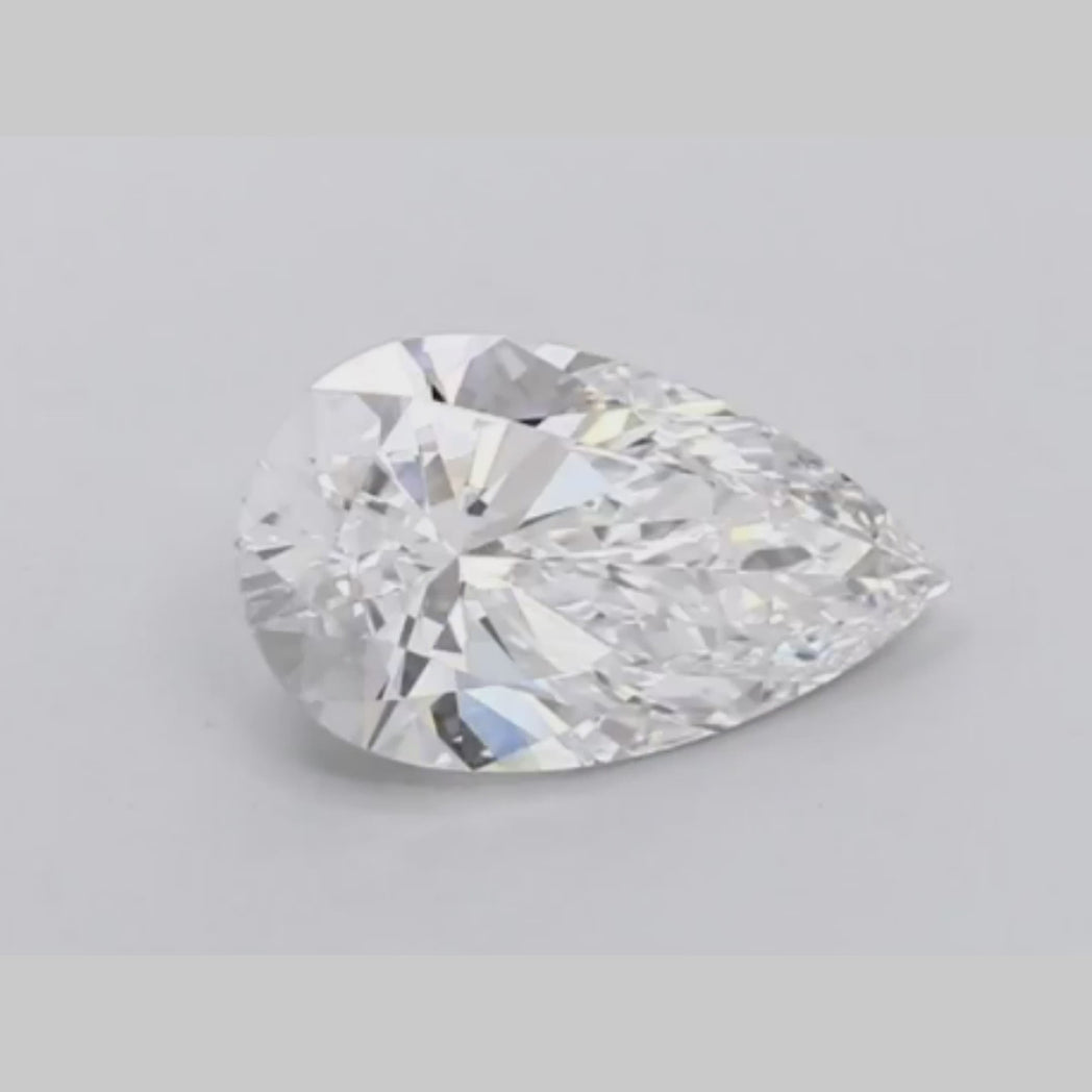 Adorn Yourself with the Astonishing 1.58 carat Pear-Shaped Lab-Created Diamond.