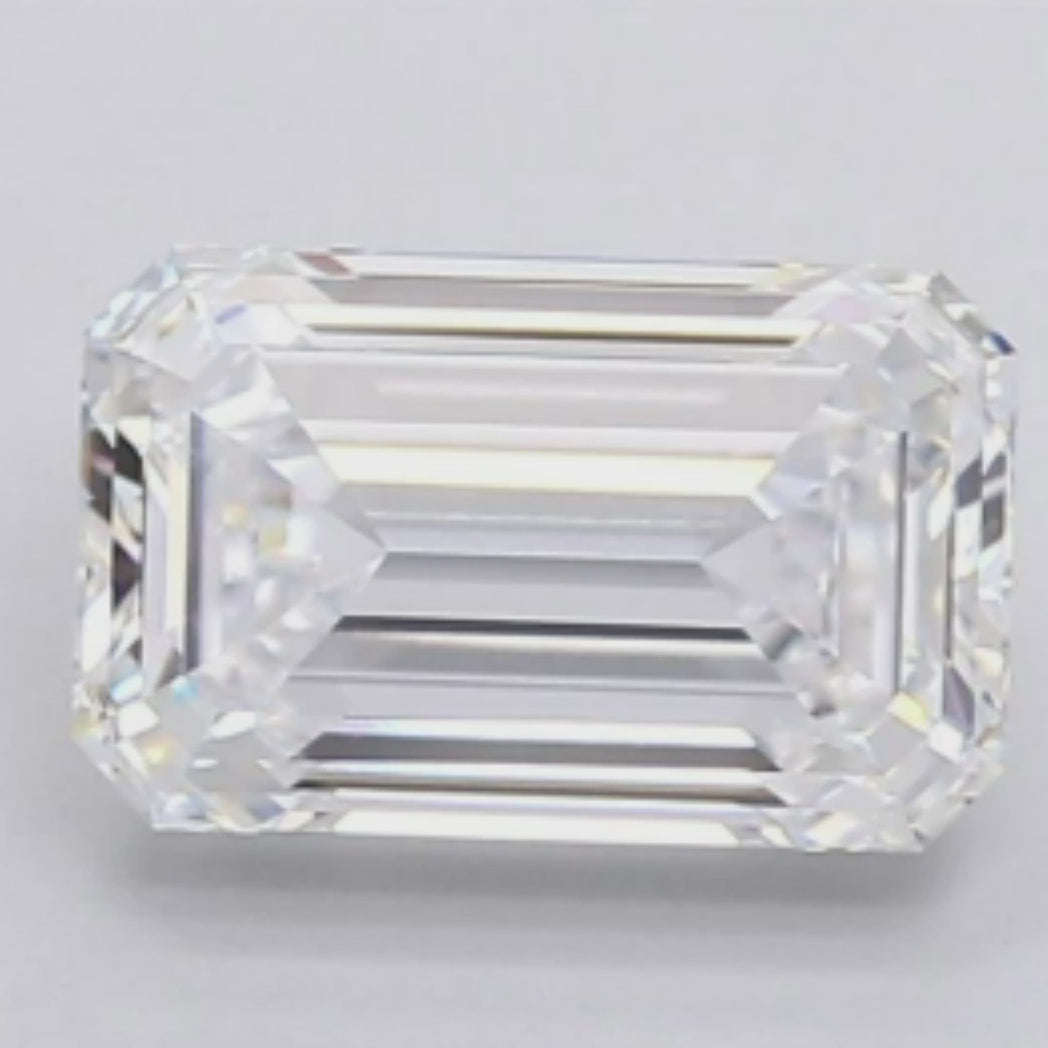 Experience the Elegance of 2.51 carat Lab Grown Emerald Cut Diamond.