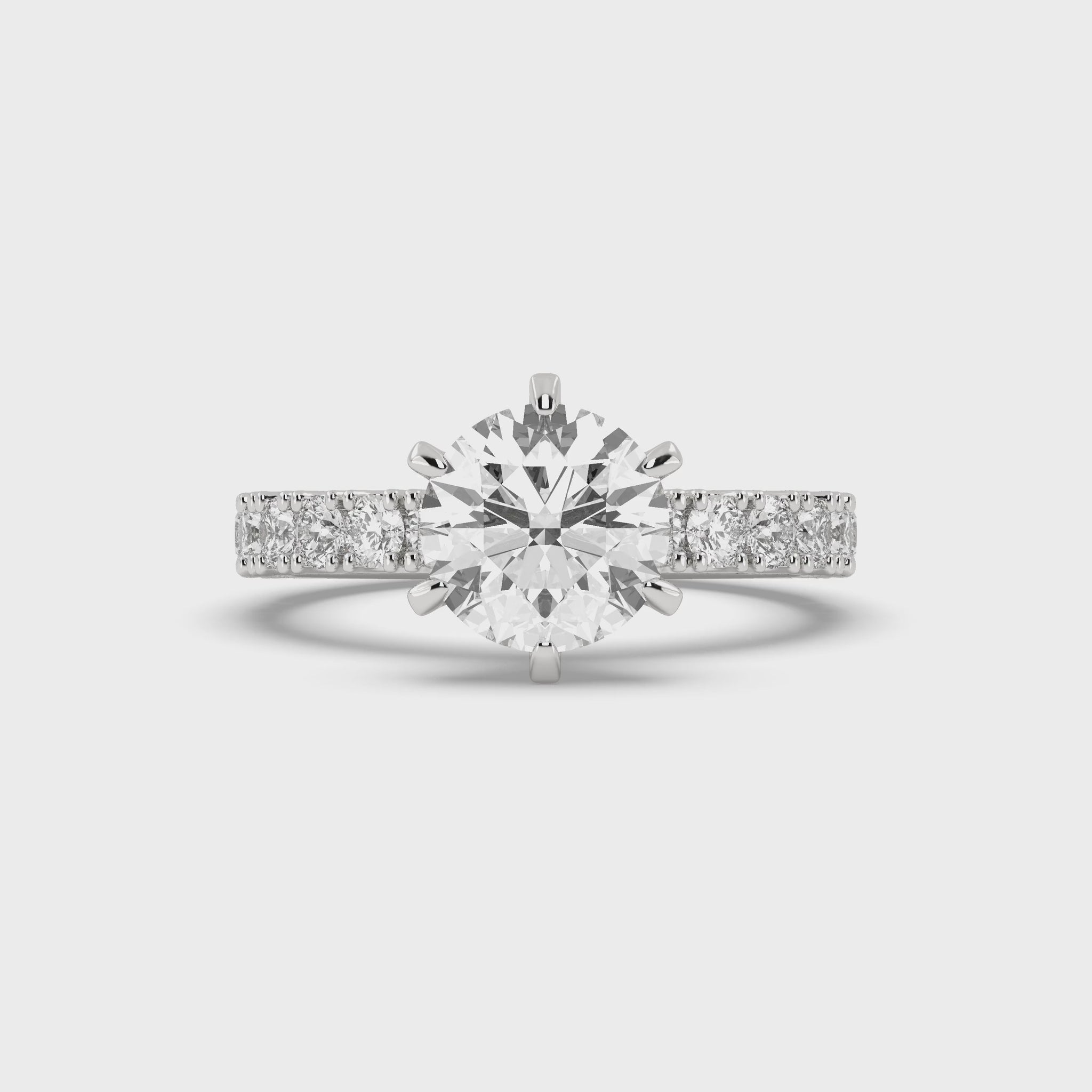 Brilliant Round Cut 0.61 carat Solitaire Lab Grown Diamond Ring.