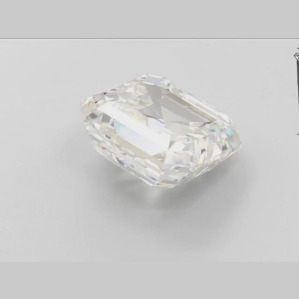 4.37 carat Asscher Cut Lab Grown Diamond For Rings.