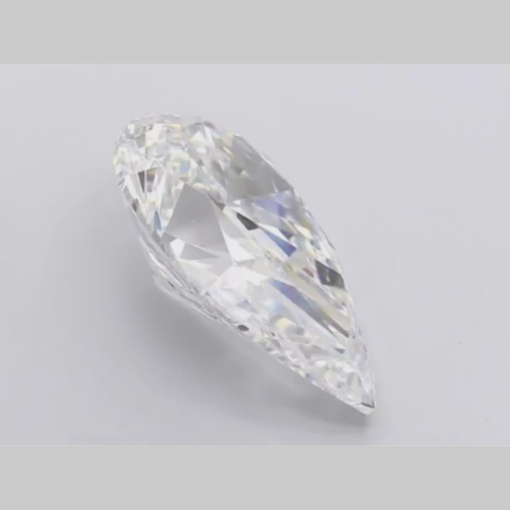 Experience the Captivating Sparkle of 7.24 Carat Pear-Shaped Lab-Grown Diamonds.