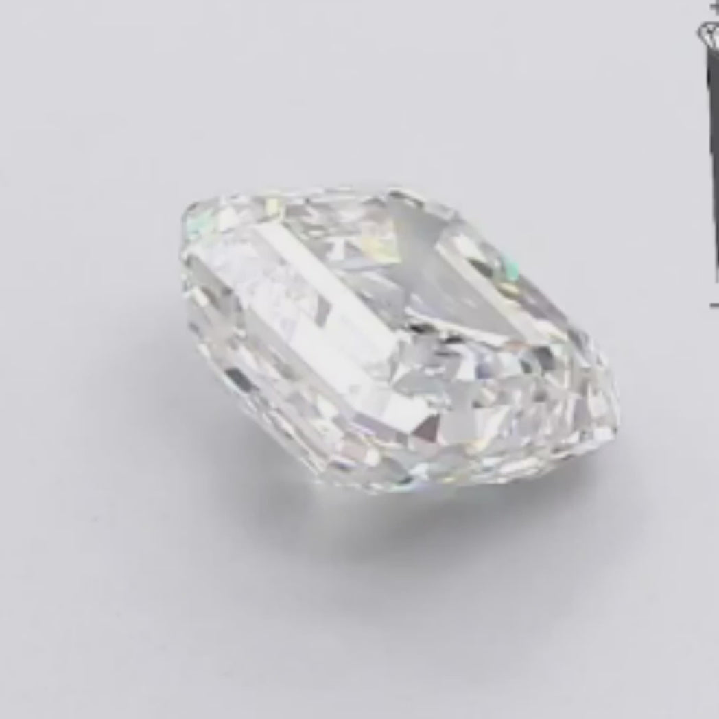 Captivating Elegance 1.70 carat Asscher Cut Lab Grown Diamond.