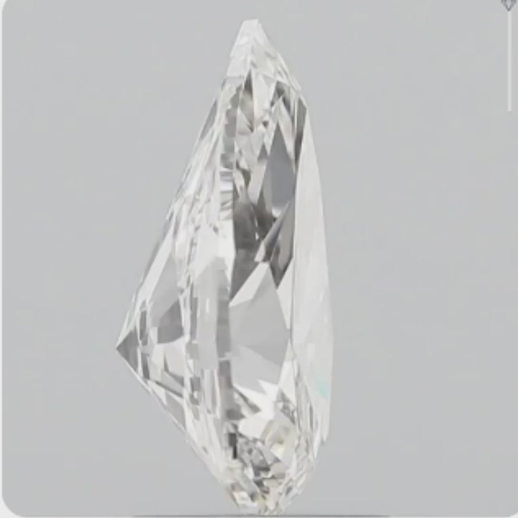 Revel in the Enchanting Authenticity of 1.61 carat Pear-Shaped Lab-Grown Diamond.