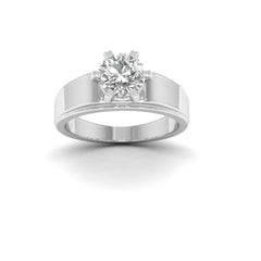 Pure Brilliance 1.00ct Round Cut Lab Grown Diamond Ring with 14k white gold