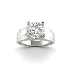 Pure Brilliance 1.67ct Round Cut Lab Grown Diamond Ring in 14K White Gold