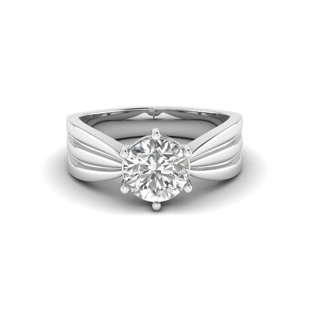 Pure Perfection 1.30ct Round Lab-Grown Diamonds in 14k White Gold.