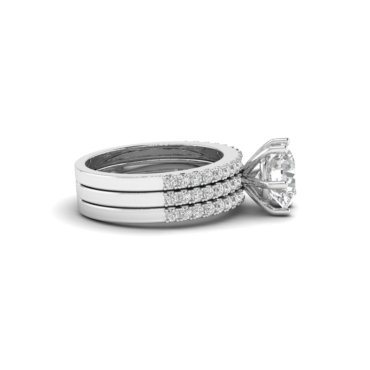 Regal 2.00ct Brilliant Round Diamond Ring in 14K White Gold.