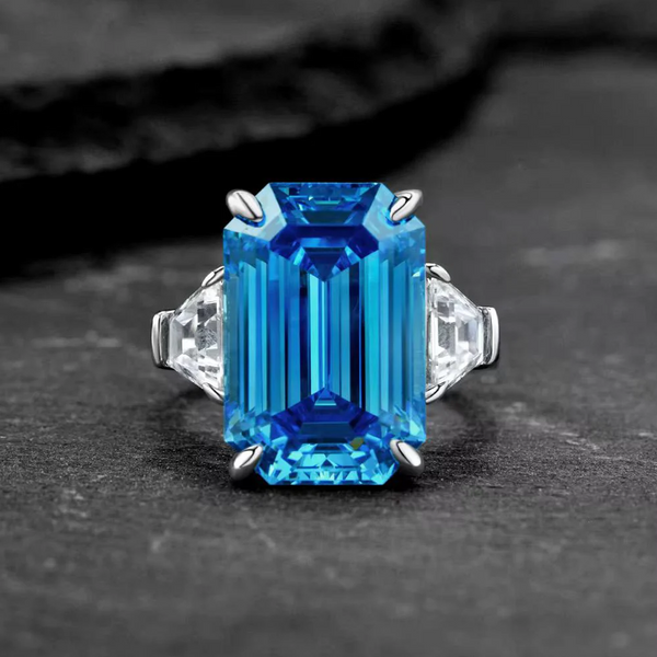 Grown Diamond Fancy Vivid Blue Diamond Ring Fancy Blue Lab Grown