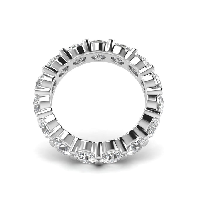 Round 3.20 carat Lab Grown Diamond Eternity Band in 14K White Gold.