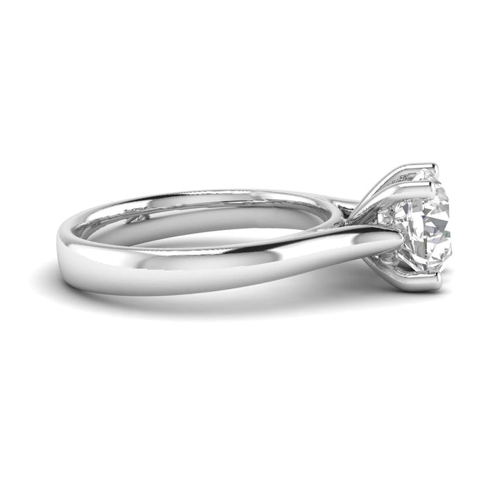Round Cut 1.67ct Lab-Created Diamond Ring in 14K White Gold.