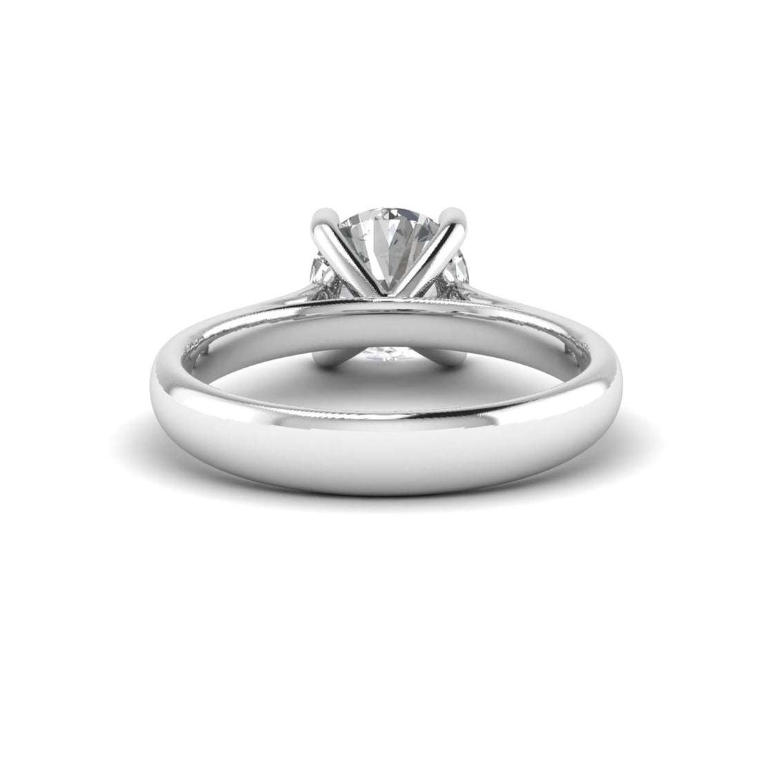 Round Cut 1.67ct Lab-Created Diamond Ring in 14K White Gold.