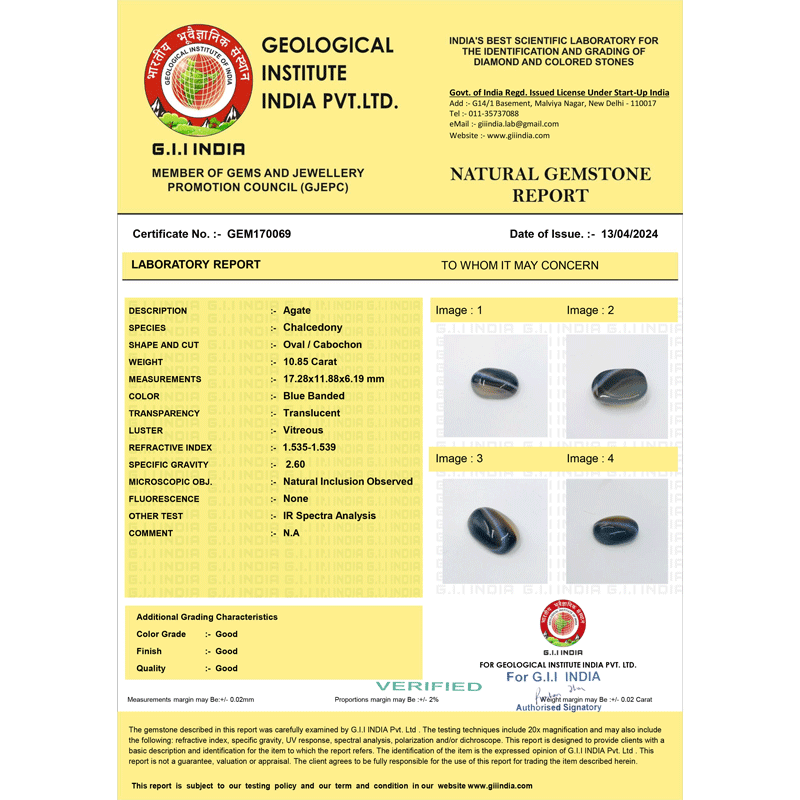 Serenity's Echo - 10.85ct Agate Gemstone: Unveiling Elegance and Inner Calm.