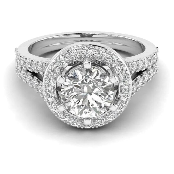 Shine Brighter with 1.30ct Lab-Grown 14K White Gold Diamond Ring.