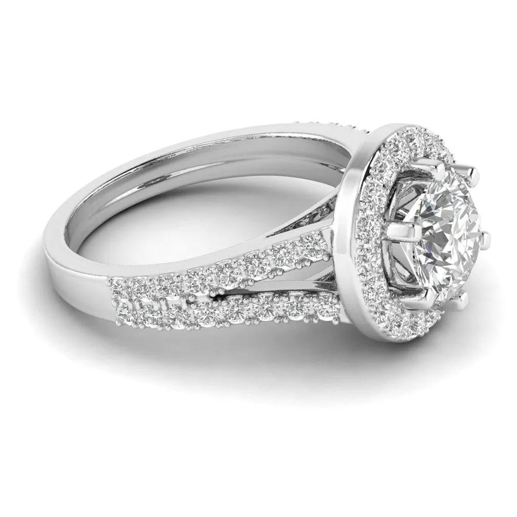 Shine Brighter with 1.30ct Lab-Grown 14K White Gold Diamond Ring.