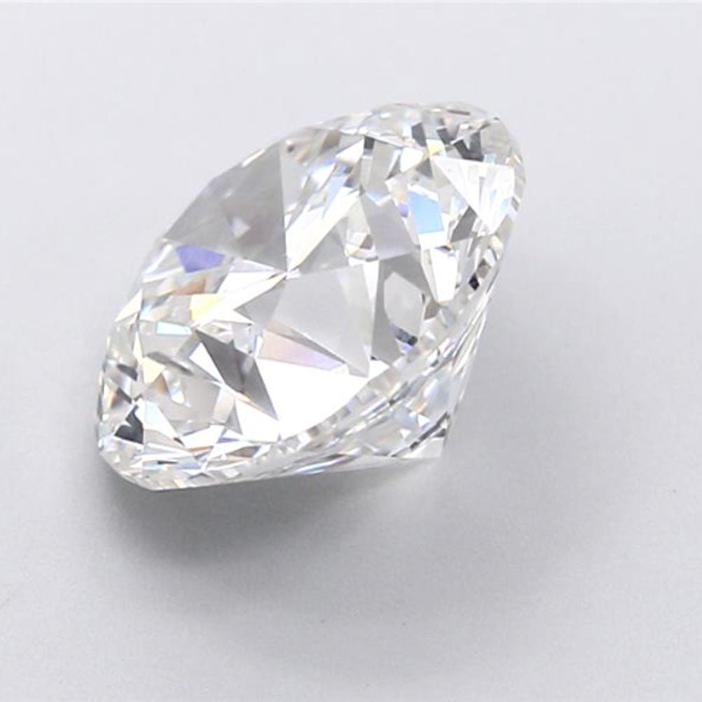 Showcasing a Brilliant Round 5.01 Carat Lab Grown Loose Diamond.