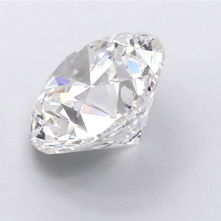 Showcasing a Brilliant Round 5.01 Carat Lab Grown Loose Diamond.
