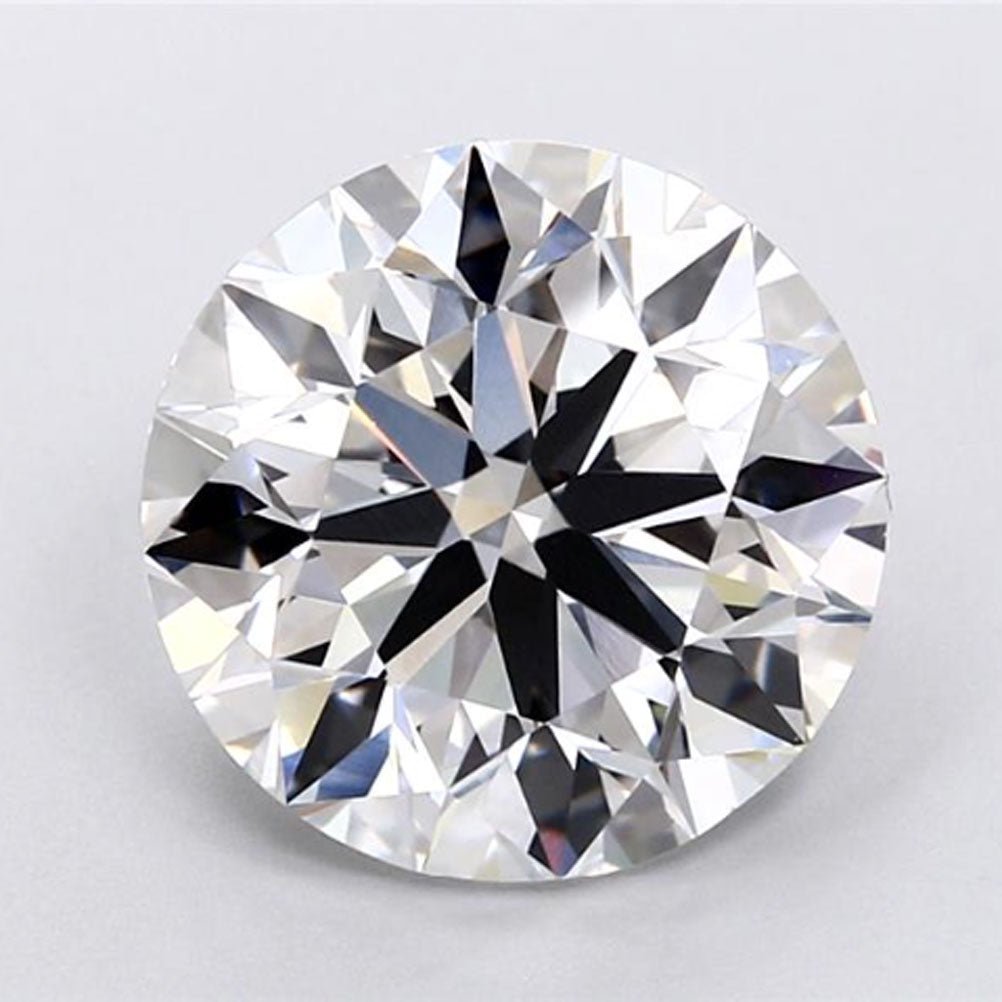 Showcasing a Brilliant Round 5.01 Carat Lab Grown Loose Diamond.