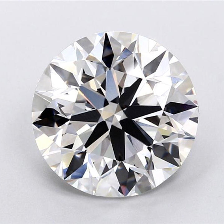 Showcasing a Brilliant Round 5.01 Carat Lab Grown Loose Diamond.