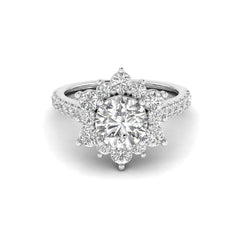 Sparkle 1.00ct Round Lab Grown Diamond in 14k White Gold Setting