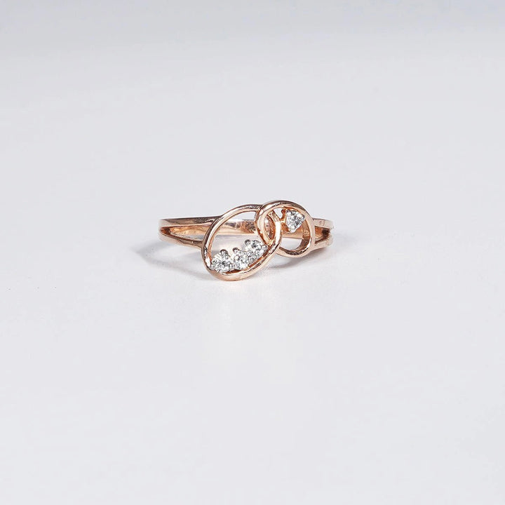 Stunning 0.20 Carat Brilliant Round Cut Lab Grown Diamond Ring in 14K Rose Gold.