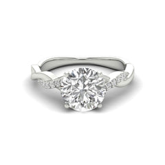 Stunning 2.08ct Round Lab Diamond Ring with 14K White Gold