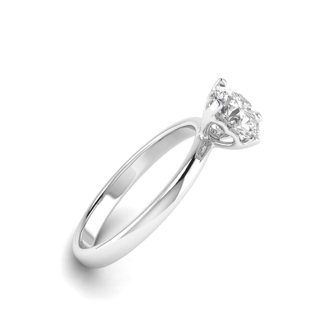 Stylish 1.00 Carat Lab Grown Diamond Ring in 14K White Gold.
