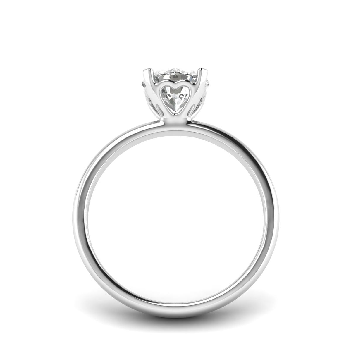 Stylish 1.00 Carat Lab Grown Diamond Ring in 14K White Gold.