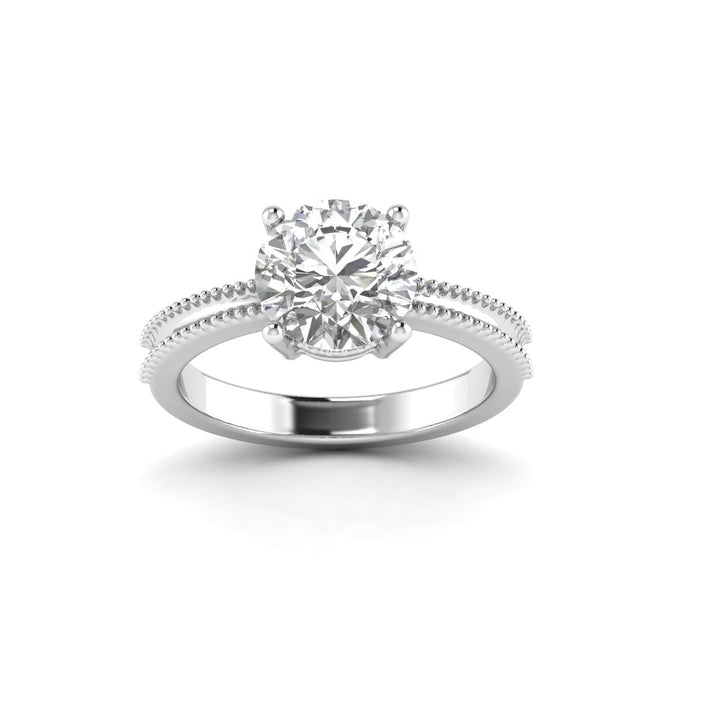 Unveiling Brilliance 14K White Gold Ring with 2.11 Carat Lab Grown Diamond.
