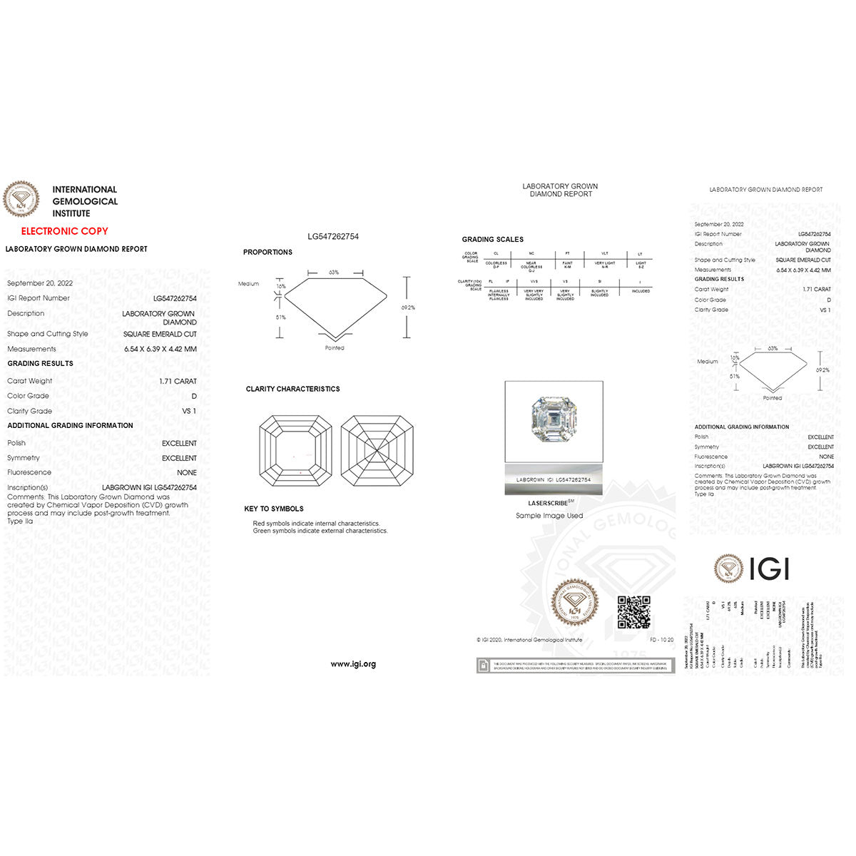 Unveiling the 1.71 carat Asscher Cut Lab Grown Diamonds.