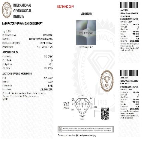 Unveiling the Elegance of the 0.52 Carat D VS1 Lab-Grown Diamond: A Comprehensive Analysis of Contemporary Luxury and Ethical Innovation.