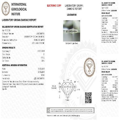 Unveiling the Modern Masterpiece: An Extensive Analysis of the 0.97 Carat D VVS2 Lab-Grown Diamond.