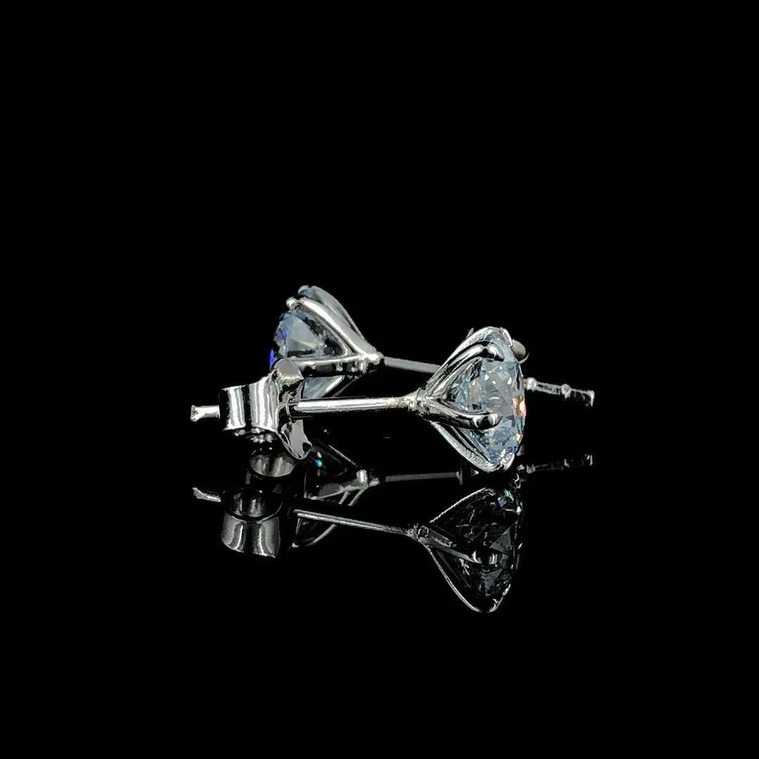 Vision of Radiance: 14K Gold and 2.06ct Lab-Grown Diamond Stud Earrings.