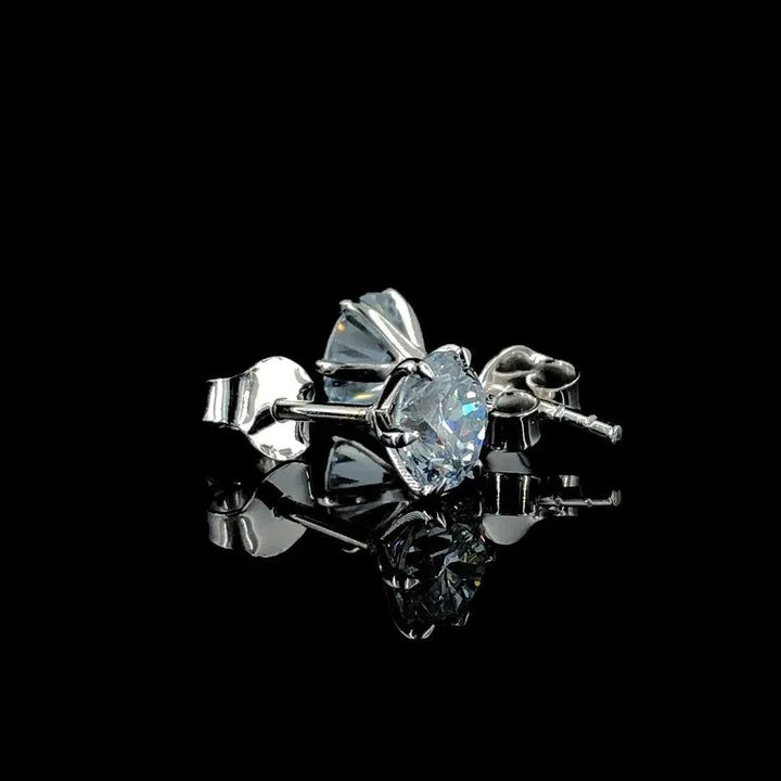 Vision of Radiance: 14K Gold and 2.06ct Lab-Grown Diamond Stud Earrings.