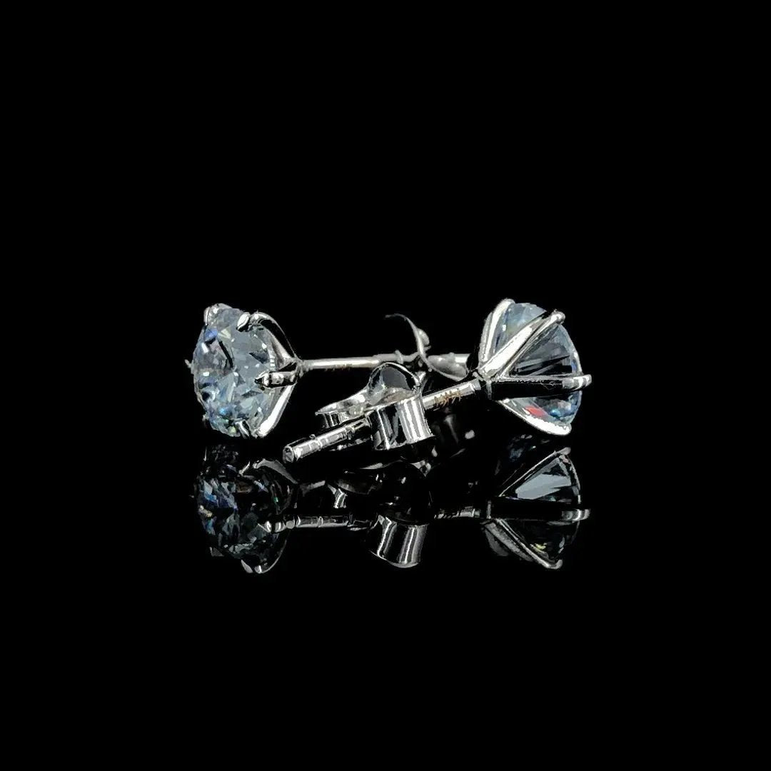 Vision of Radiance: 14K Gold and 2.06ct Lab-Grown Diamond Stud Earrings.